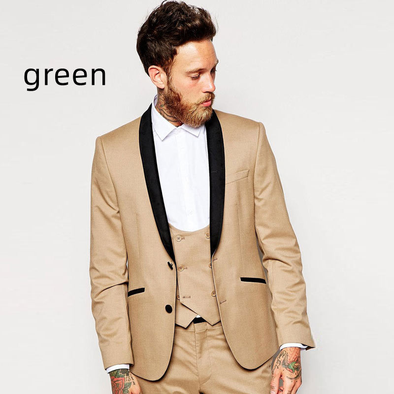 Man Three Piece Suit Dress Large - Premium Pakken & Stropdassen from My Store - Just €364.69! Shop now at KIYOO Royal Brand