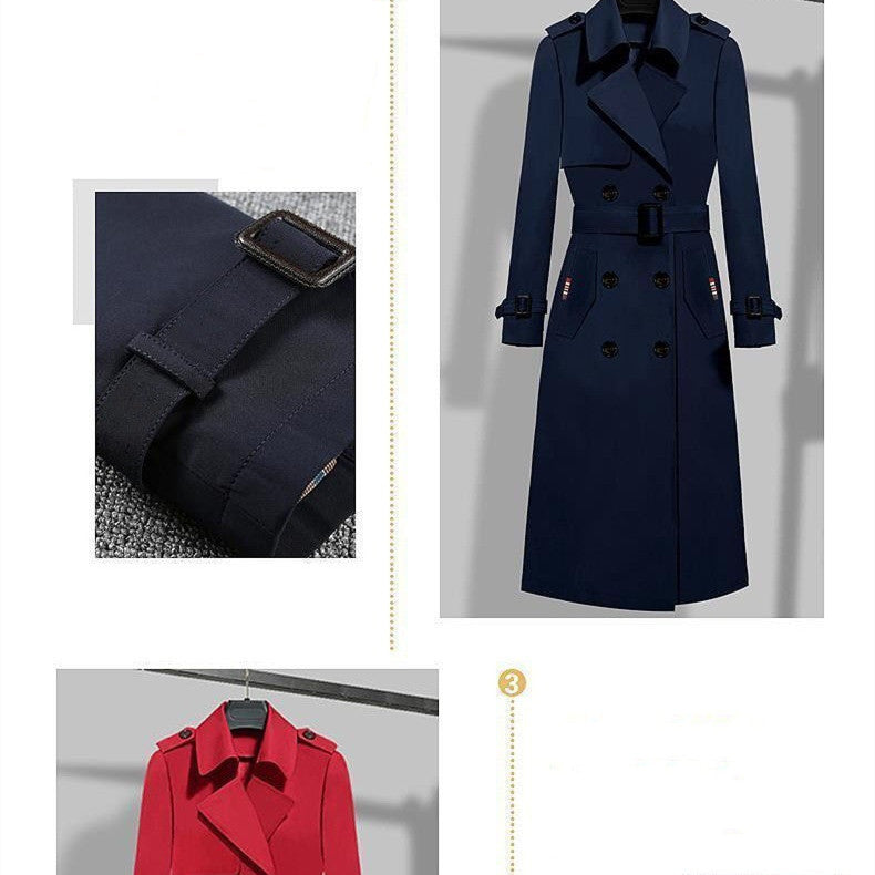 British Classic Expensive Medium Long Coat - Premium Dames Jassen from My Store - Just €70.09! Shop now at KIYOO Royal Brand