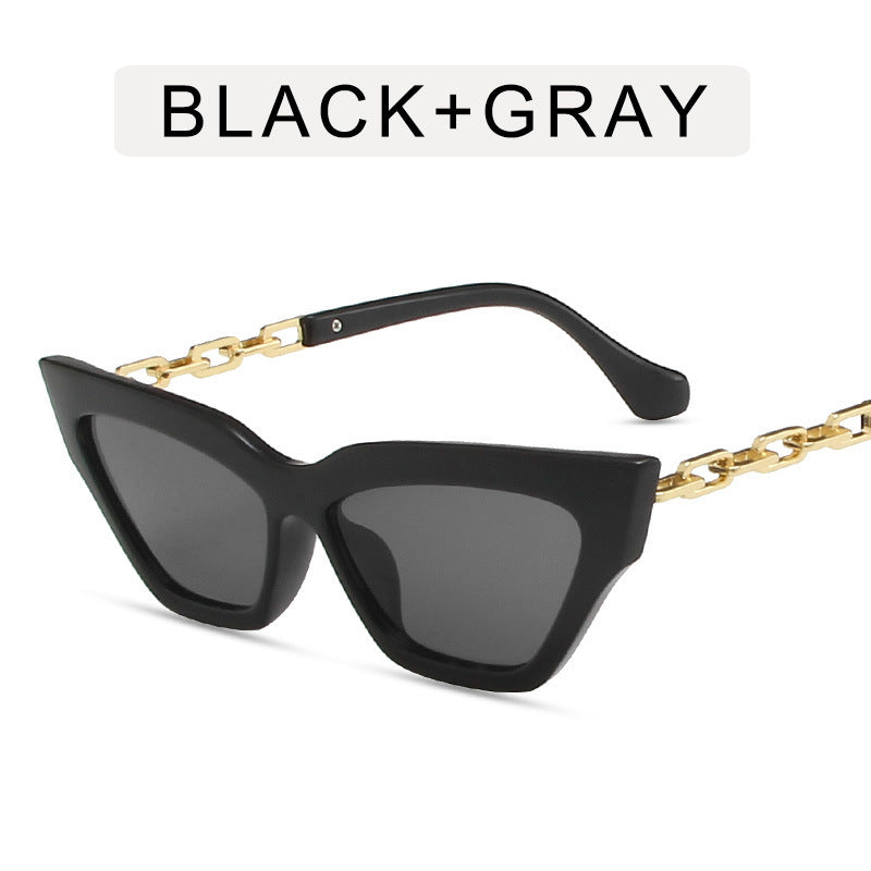 Chain Leg Cat Eye Sunglasses For Women - Premium Dames brillen from My Store - Just €21.51! Shop now at KIYOO Royal Brand