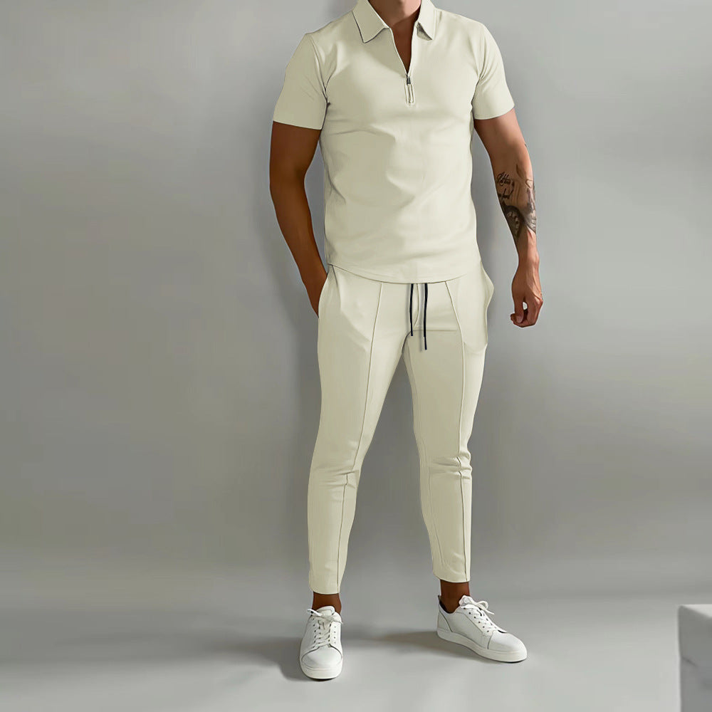 Slim casual sportpak voor heren - Premium korte broeken/shirts from My Store - Just €41.93! Shop now at KIYOO Royal Brand