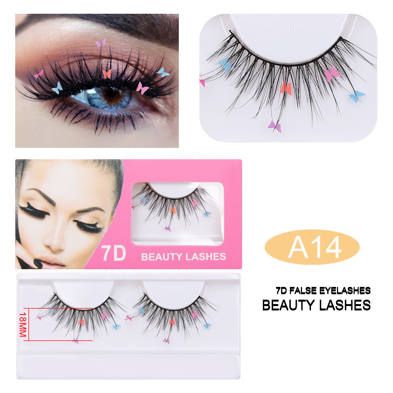 Chemical Fiber Performance Sequin False Eyelashes - Premium Cosmetica from My Store - Just €10.80! Shop now at KIYOO Royal Brand