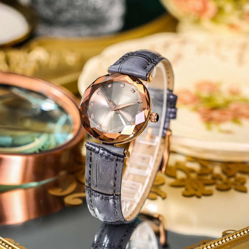 Women's Fashion Spire Dial Cut Mirror Strap Watch - Premium Dames Horloges from My Store - Just €82.98! Shop now at KIYOO Royal Brand