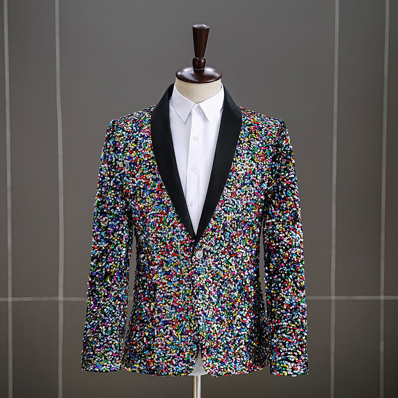 Men's Colorful Sequin Fashion-color Coat - Premium Pakken & Stropdassen from My Store - Just €107.16! Shop now at KIYOO Royal Brand