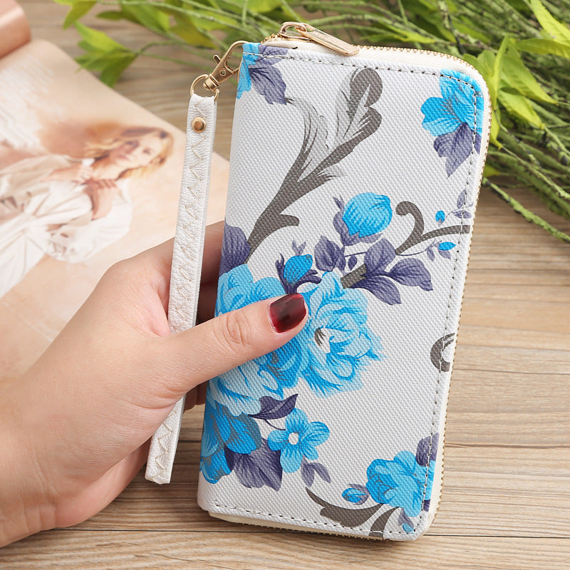 Women's Long Wallet Printed Single-pull Mobile Phone Bag Clutch - Premium Portemennees from My Store - Just €13.75! Shop now at KIYOO Royal Brand