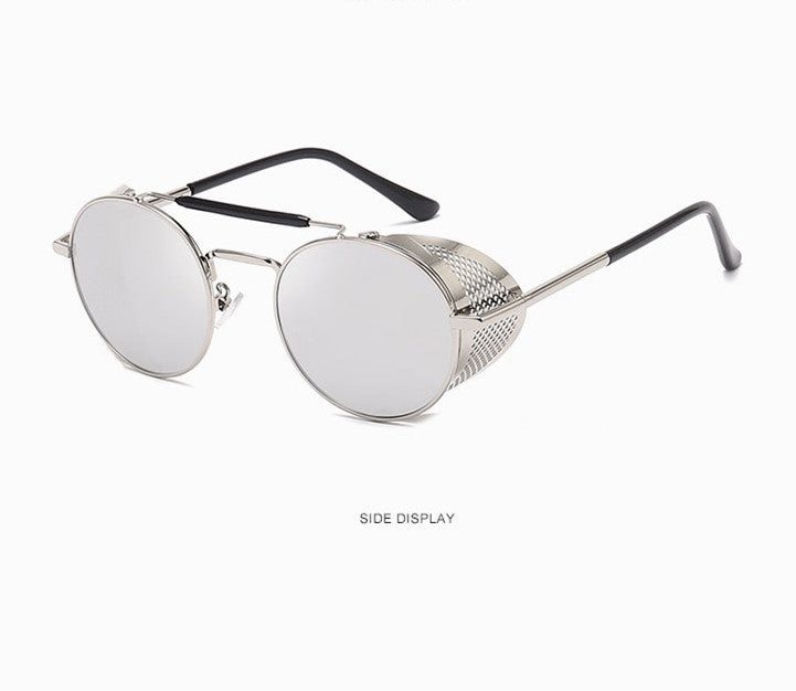 European And American New Steampunk Glasses Retro Color Film Reflective Aviator Sunglasses - Premium Zonnebrillen from My Store - Just €27.73! Shop now at KIYOO Royal Brand