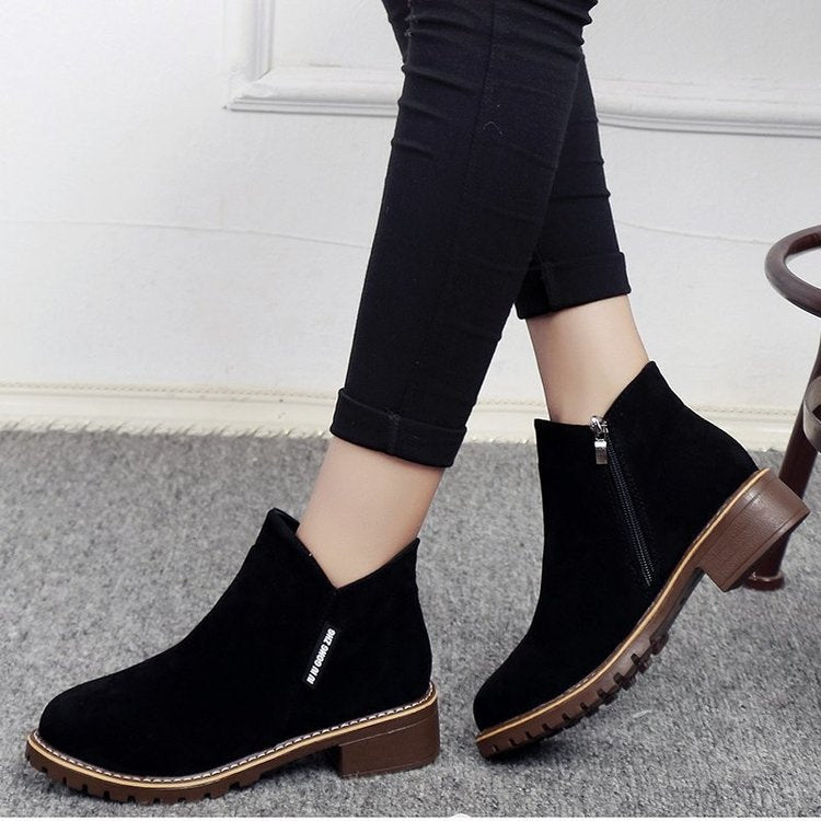 Winter Boots Cotton Boots Women's Boots Low Heel Square Heel - Premium Dames laarzen from My Store - Just €30.27! Shop now at KIYOO Royal Brand