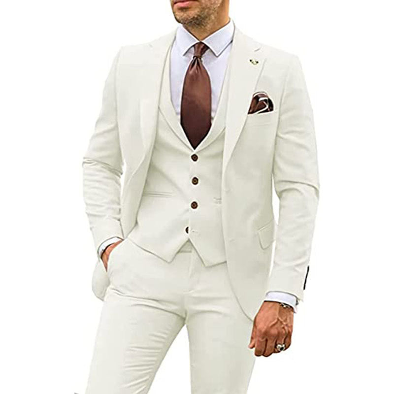 Men's Fashion Casual Slim Suit Three Pieces - Premium Pakken & Stropdassen from My Store - Just €147.93! Shop now at KIYOO Royal Brand