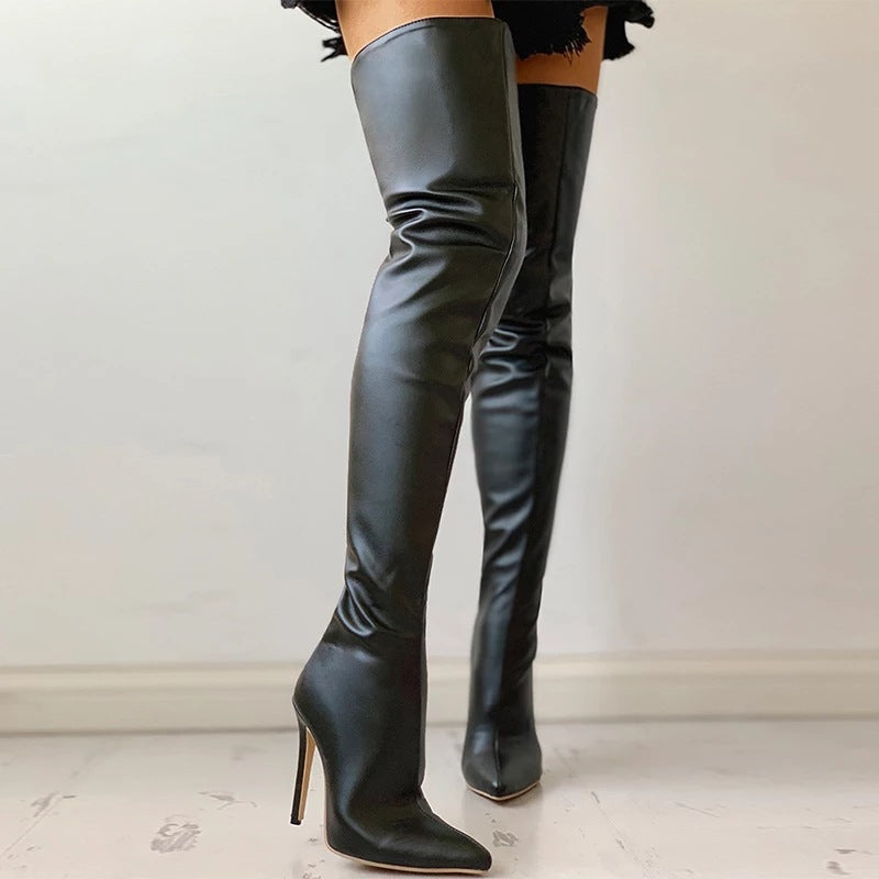 Women's New Adhesive Sole Knee Boots - Premium Dames laarzen from My Store - Just €77.22! Shop now at KIYOO Royal Brand