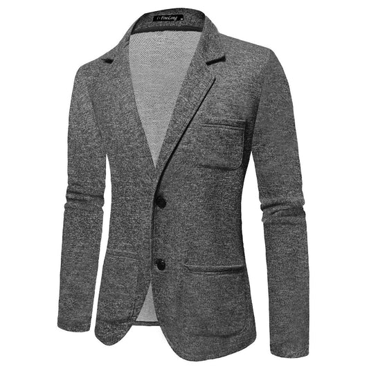 Plus Size Men's Thin Elastic Knitted Suit - Premium Pakken & Stropdassen from My Store - Just €53.18! Shop now at KIYOO Royal Brand