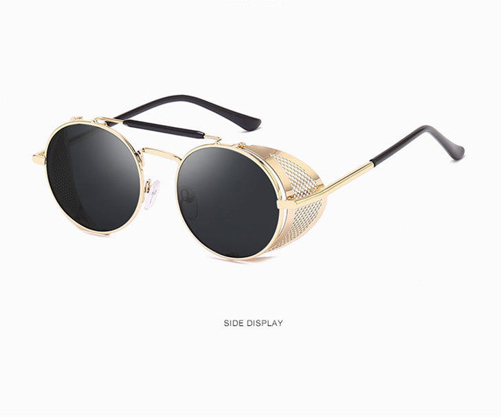 European And American New Steampunk Glasses Retro Color Film Reflective Aviator Sunglasses - Premium Zonnebrillen from My Store - Just €27.73! Shop now at KIYOO Royal Brand