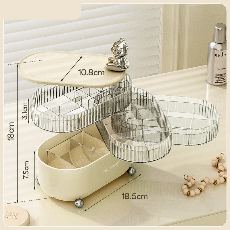 Stylish Rotating Desktop Storage Box - Premium Cosmetica from My Store - Just €31! Shop now at KIYOO Royal Brand