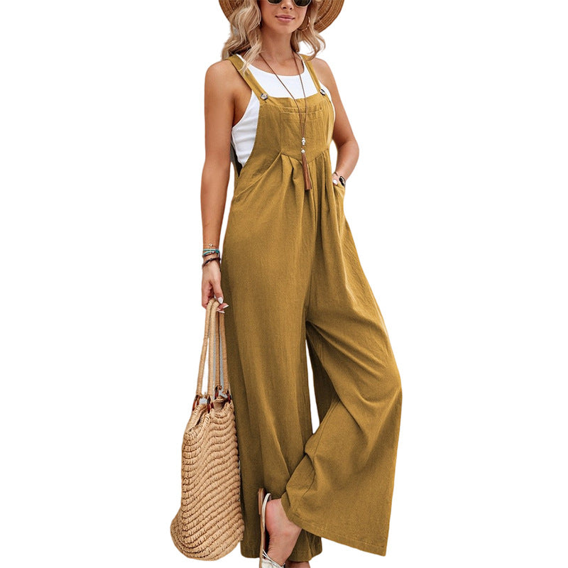 Women Long Bib Pants Overalls Casual Loose Rompers Jumpsuits With Pockets - Premium jumpsuit from My Store - Just €40.67! Shop now at KIYOO Royal Brand