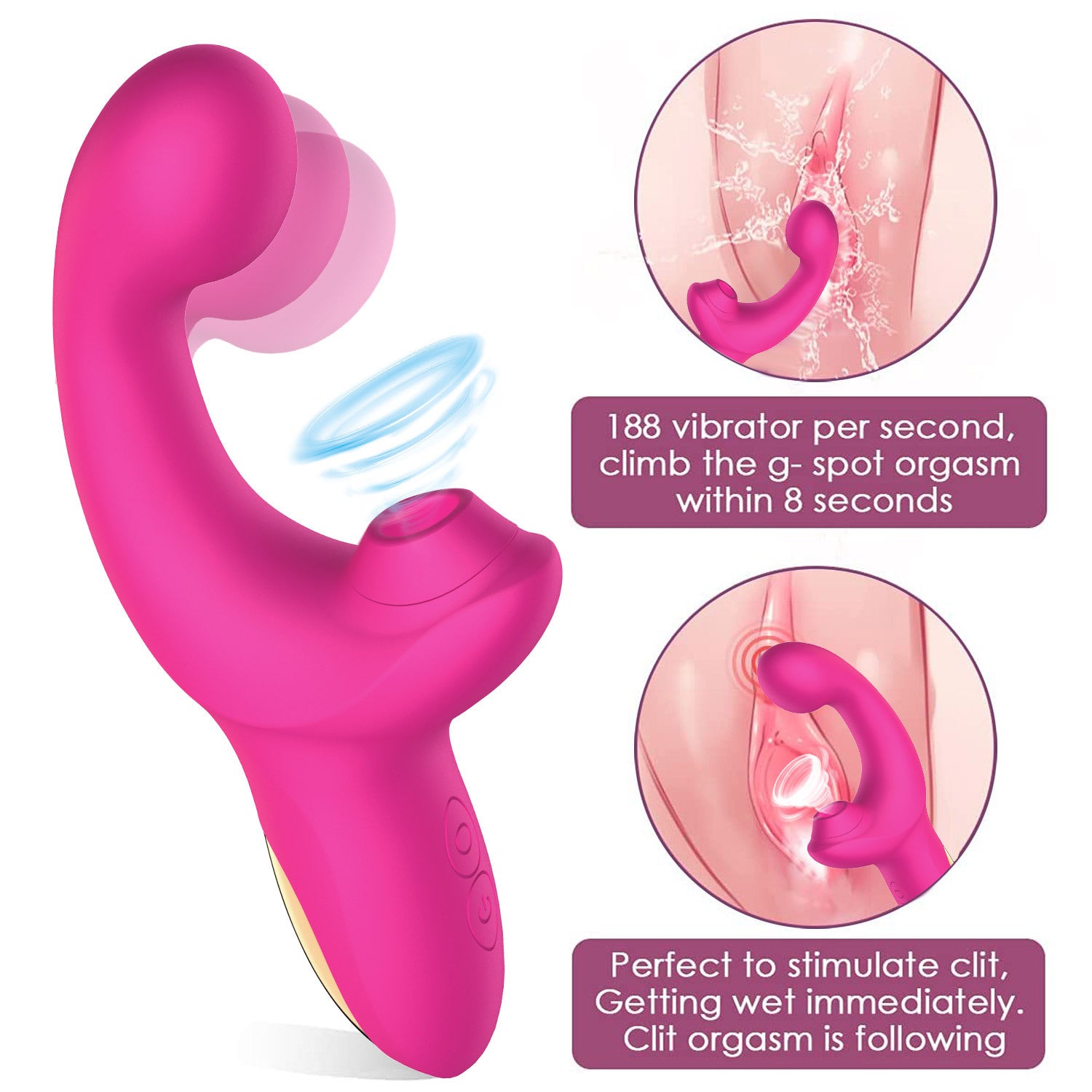 G-spot Massage Finger Button Multi-frequency Sucking Massager - Premium sextoys from My Store - Just €85.93! Shop now at KIYOO Royal Brand