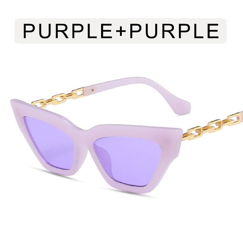 Chain Leg Cat Eye Sunglasses For Women - Premium Dames brillen from My Store - Just €21.51! Shop now at KIYOO Royal Brand