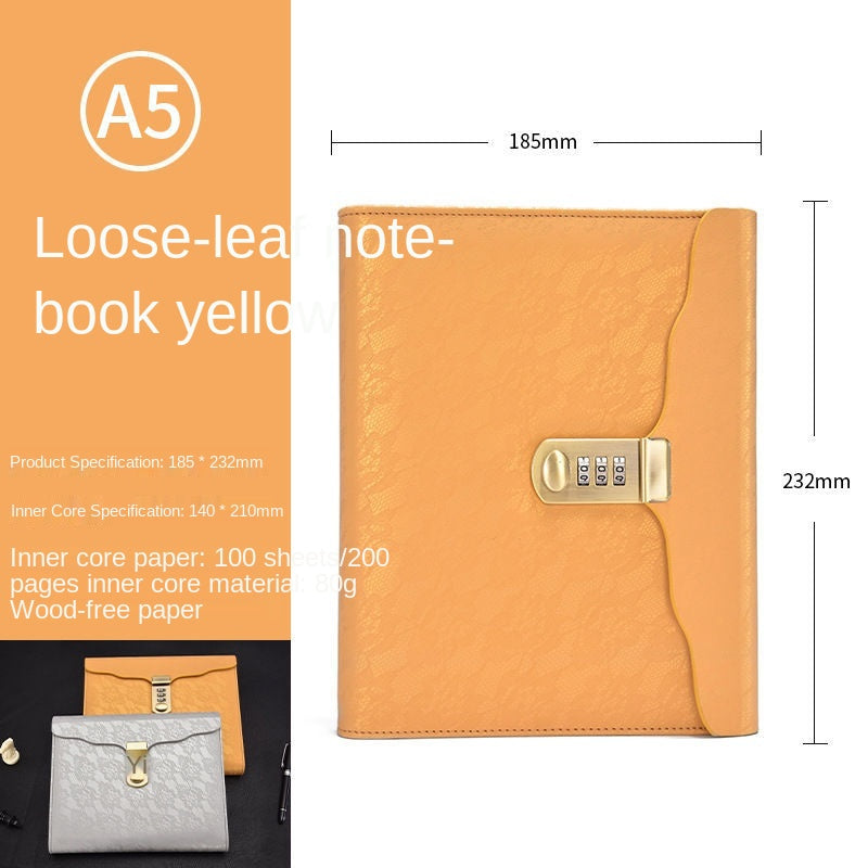 Locked Diary Hand Ledger Stationery Record