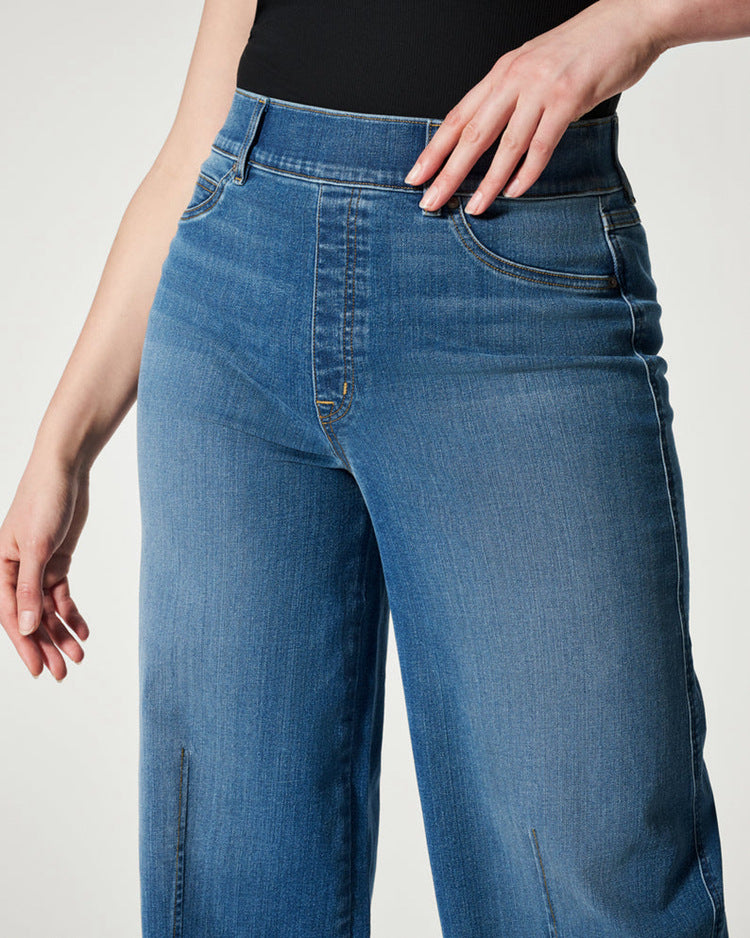 Women's High Waist Jeans Pants Casual Wide Leg Straight Trousers - Premium dames broeken from My Store - Just €41.29! Shop now at KIYOO Royal Brand