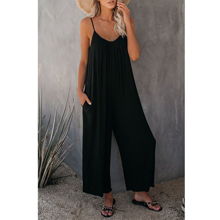 Romper Jumpsuit With Pockets Long Pant - Premium jumpsuit from My Store - Just €33.86! Shop now at KIYOO Royal Brand