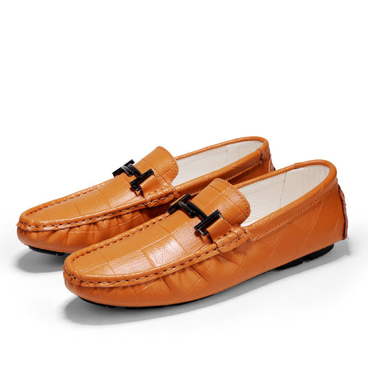 Casual Leather Shoes British Large Size Breathable Men's Peas Shoes - Premium Loafers from My Store - Just €76.08! Shop now at KIYOO Royal Brand