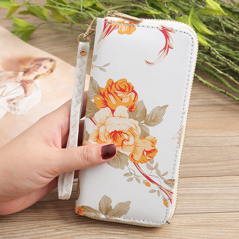 Women's Long Wallet Printed Single-pull Mobile Phone Bag Clutch - Premium Portemennees from My Store - Just €13.75! Shop now at KIYOO Royal Brand