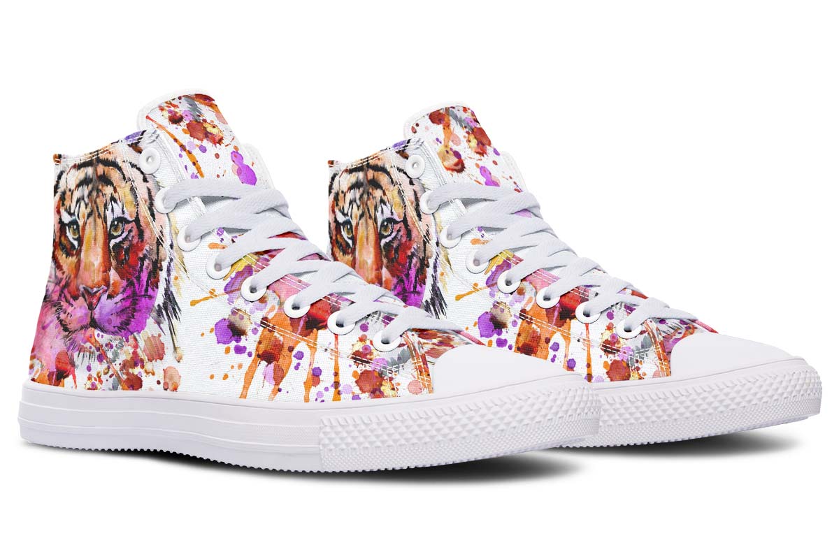 Printed Couple High-top Canvas Shoes - Premium Dames sportschoenen from My Store - Just €98.06! Shop now at KIYOO Royal Brand