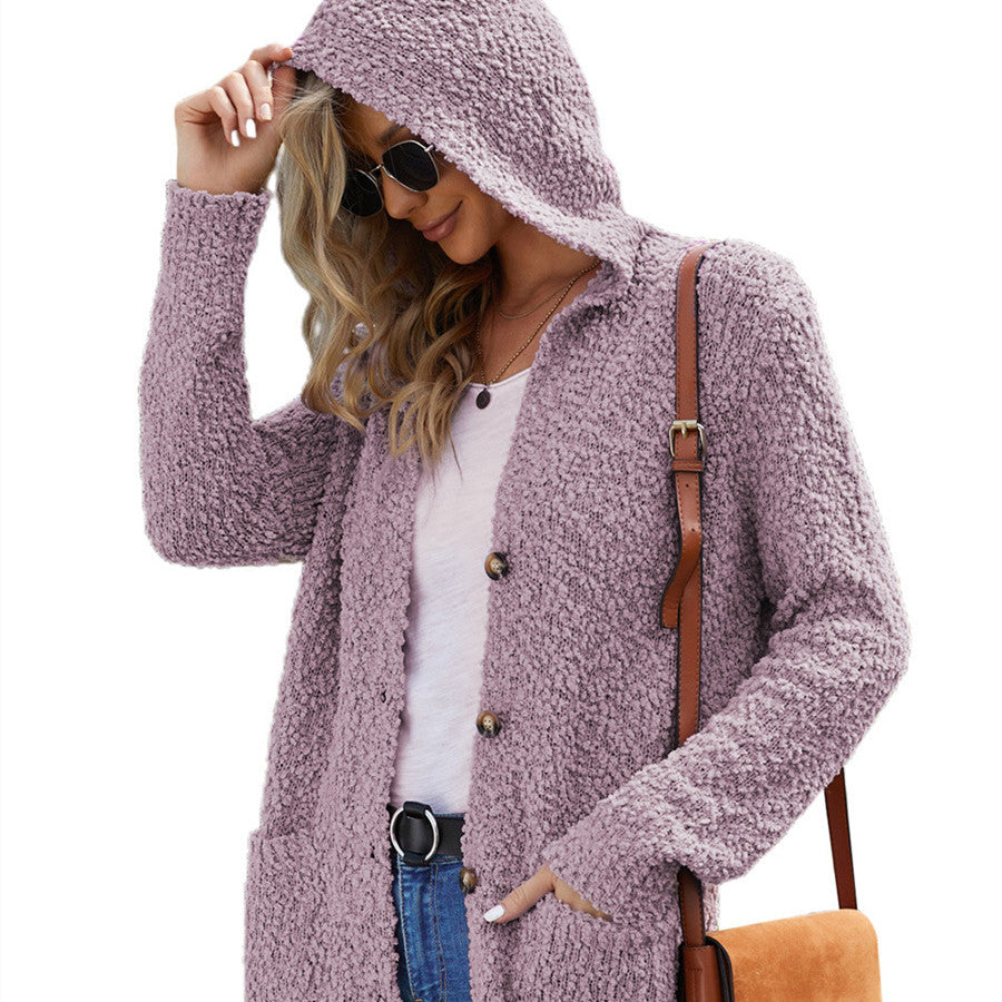 Women's Fashion Solid Color Knitted Cardigan Top - Premium Truien & Vesten from My Store - Just €60.35! Shop now at KIYOO Royal Brand