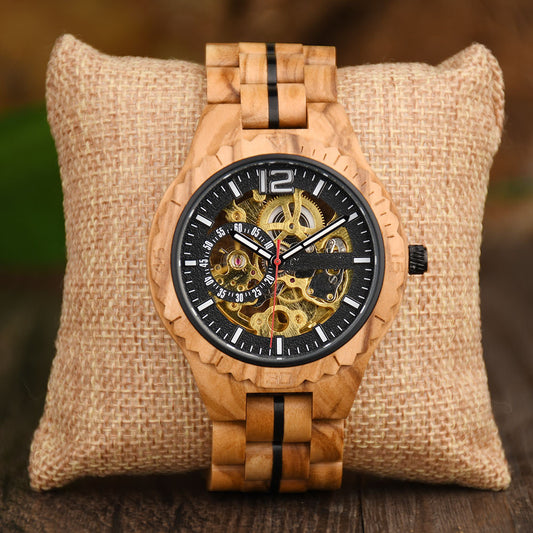 Fully Automatic Wooden Mechanical Watch - Premium Watches from My Store - Just €77.08! Shop now at KIYOO Royal Brand