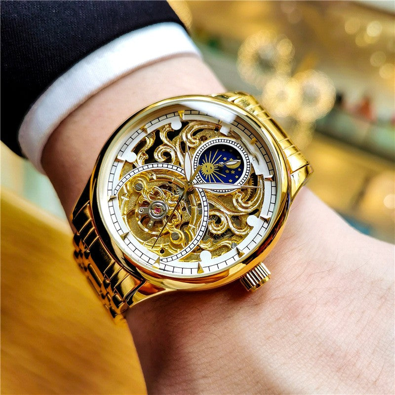 Men's Luminous Hollow Out Fully Automatic Mechanical Watch - Premium Watches from My Store - Just €70.98! Shop now at KIYOO Royal Brand