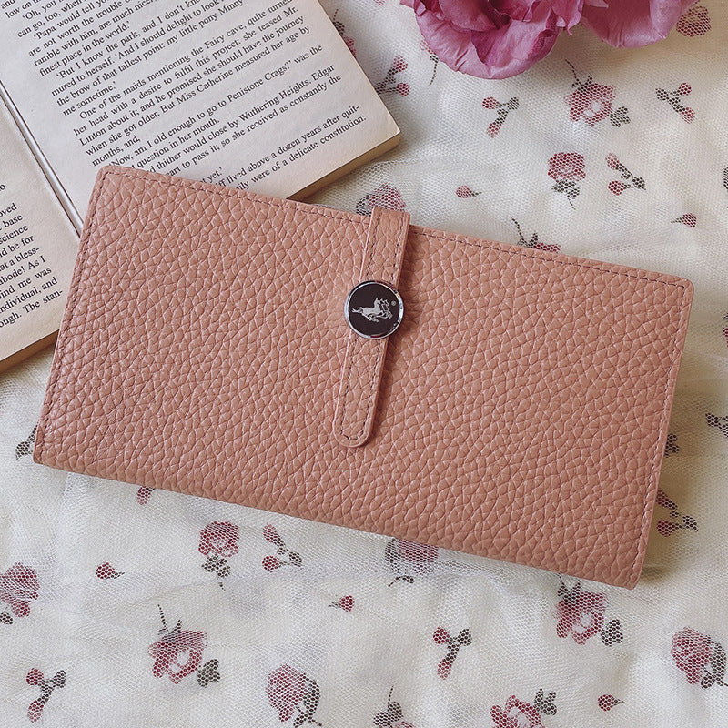 Genuine Leather Women Wallets Luxury Long Hasp Lychee Pattern Coin Purses - Premium Portemennees from My Store - Just €48.93! Shop now at KIYOO Royal Brand