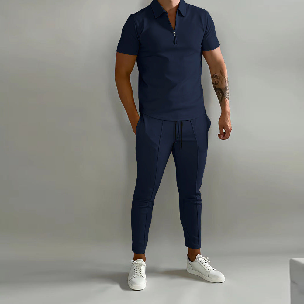 Slim casual sportpak voor heren - Premium korte broeken/shirts from My Store - Just €41.93! Shop now at KIYOO Royal Brand