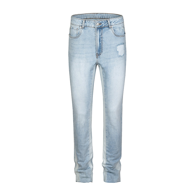 High Street Stitching Contrast Color Retro Men's Trendy Jeans - Premium Jeans from My Store - Just €85.77! Shop now at KIYOO Royal Brand