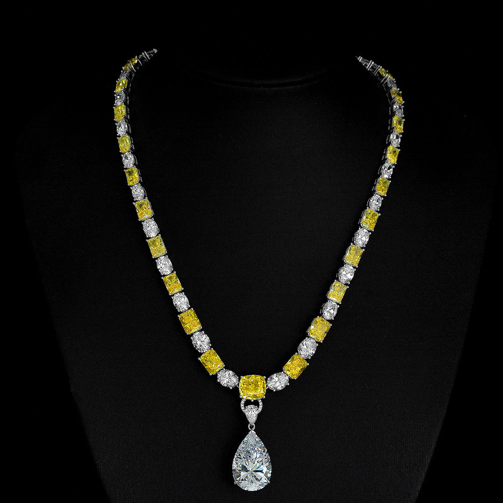 Women's 925 Silver 42 Carat Goose Yellow High-end Pendant Necklace - Premium dames sieraden from My Store - Just €350! Shop now at KIYOO Royal Brand