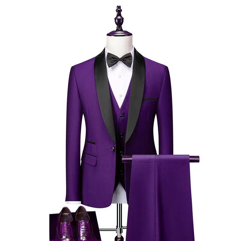 Men 3 Pieces Suit Set Men Wedding Suits Groom Tuxedos - Premium Pakken & Stropdassen from My Store - Just €170.68! Shop now at KIYOO Royal Brand