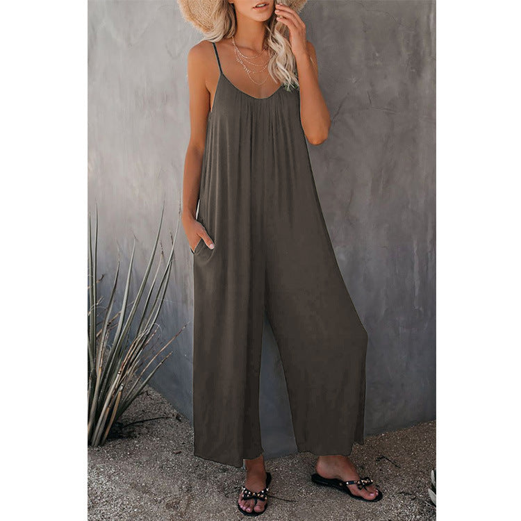 Romper Jumpsuit With Pockets Long Pant - Premium jumpsuit from My Store - Just €33.86! Shop now at KIYOO Royal Brand