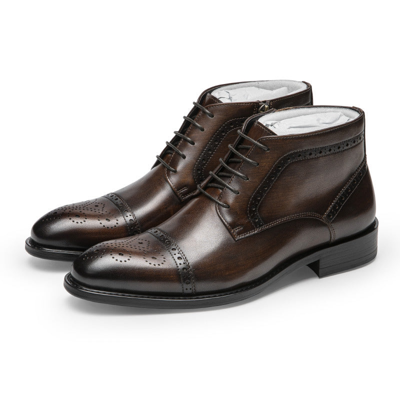 Men's Business Suit Leather  Boots - Premium Boots from My Store - Just €273.49! Shop now at KIYOO Royal Brand