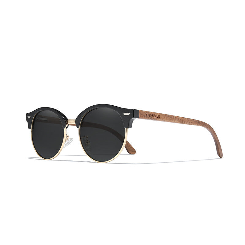 Walnut Wood Glasses Ultralight Polarized - Premium Zonnebrillen from My Store - Just €168.68! Shop now at KIYOO Royal Brand