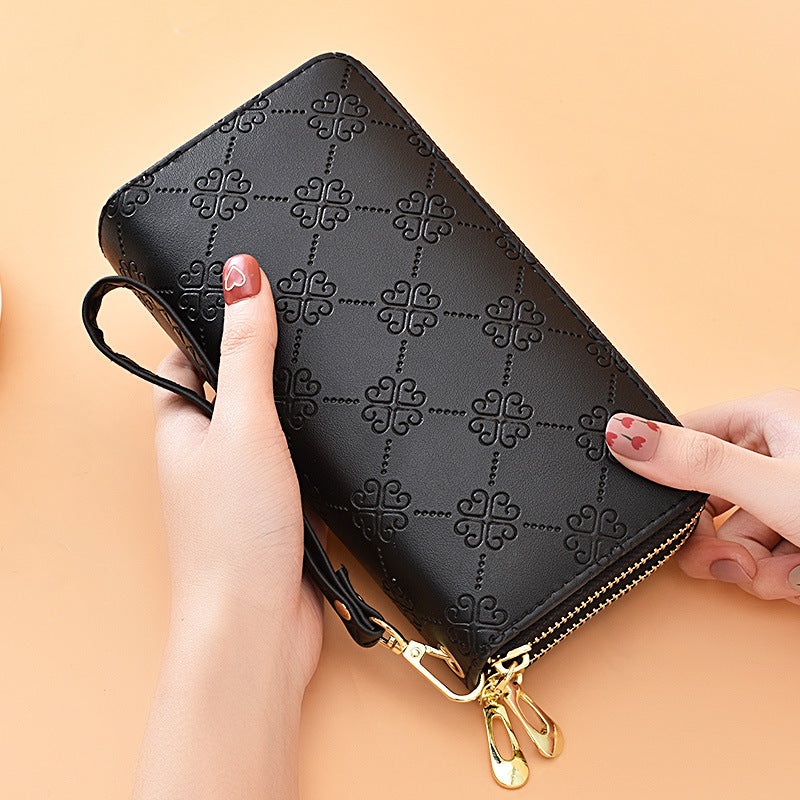 Women's Long Shiny Matte Double Zipper Large Capacity Purse Clutch Bag - Premium Portemennees from My Store - Just €19.86! Shop now at KIYOO Royal Brand