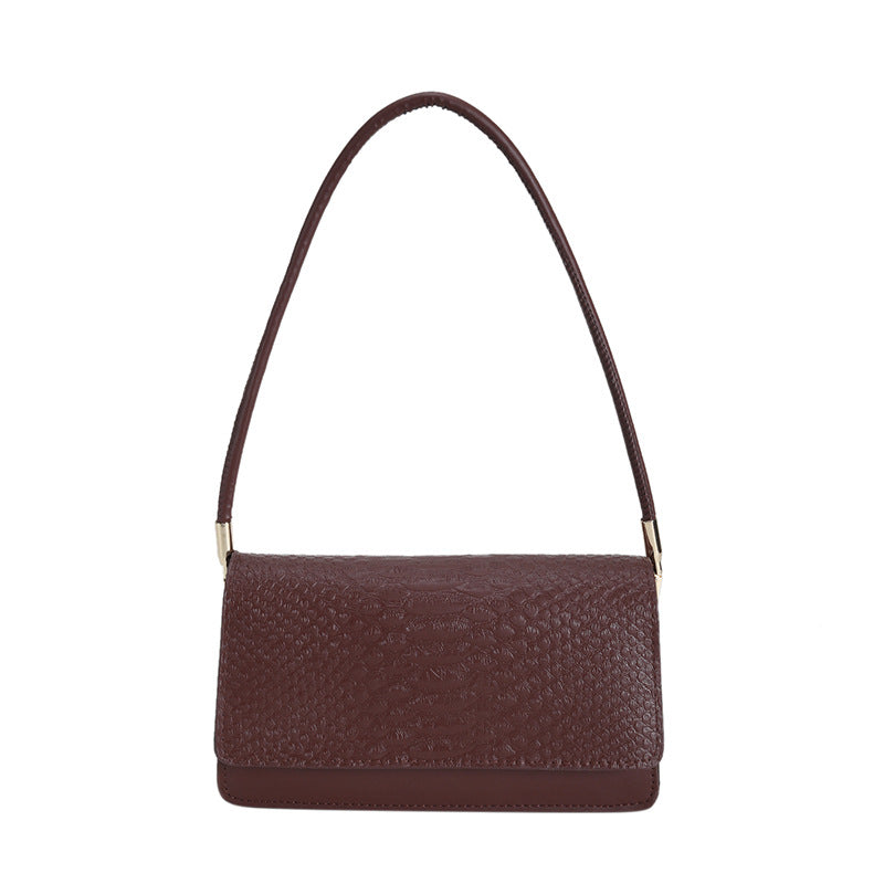 New Trendy Retro Textured Shoulder Bag