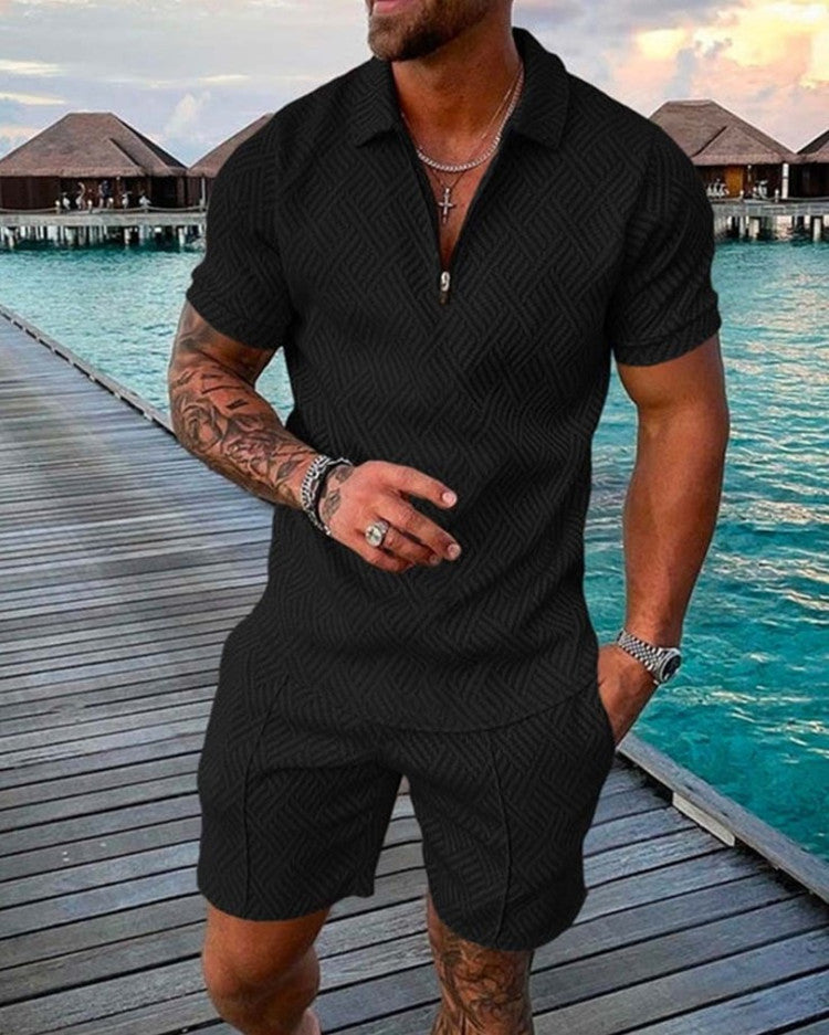 Short Sleeve Shorts Casual Suit - Premium korte broeken/shirts from My Store - Just €47.76! Shop now at KIYOO Royal Brand