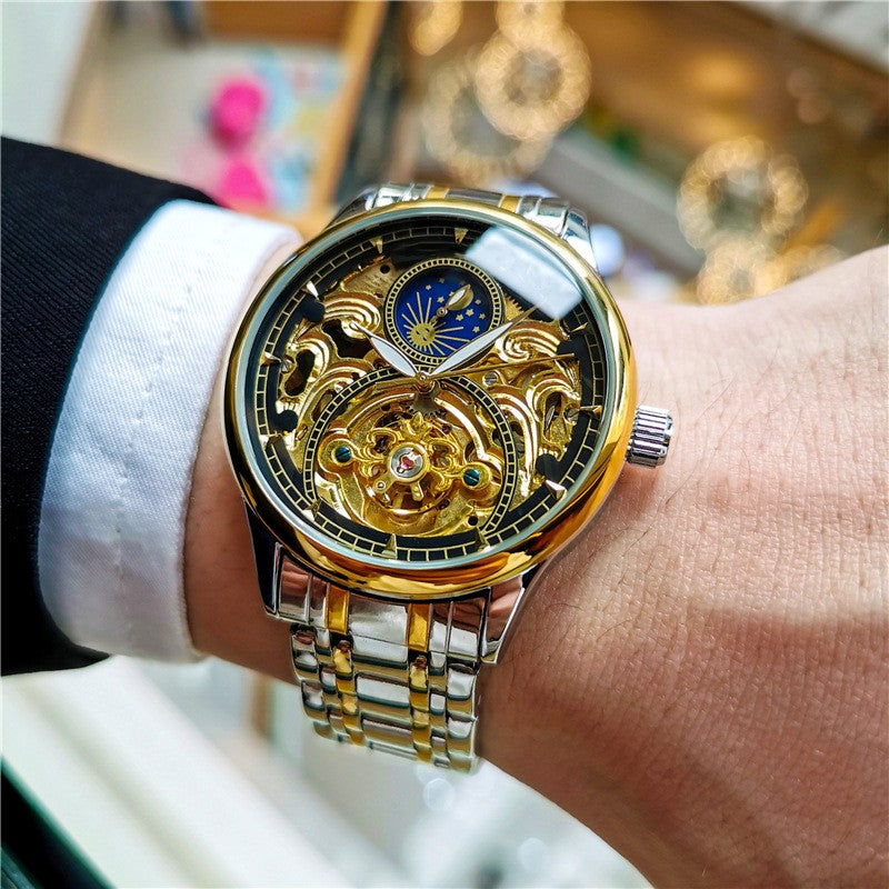 Men's Luminous Hollow Out Fully Automatic Mechanical Watch