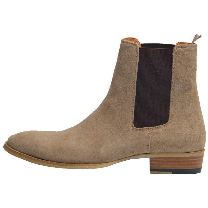 Men's Pointed Deerskin Elastic Martin Boots - Premium Boots from My Store - Just €260.44! Shop now at KIYOO Royal Brand