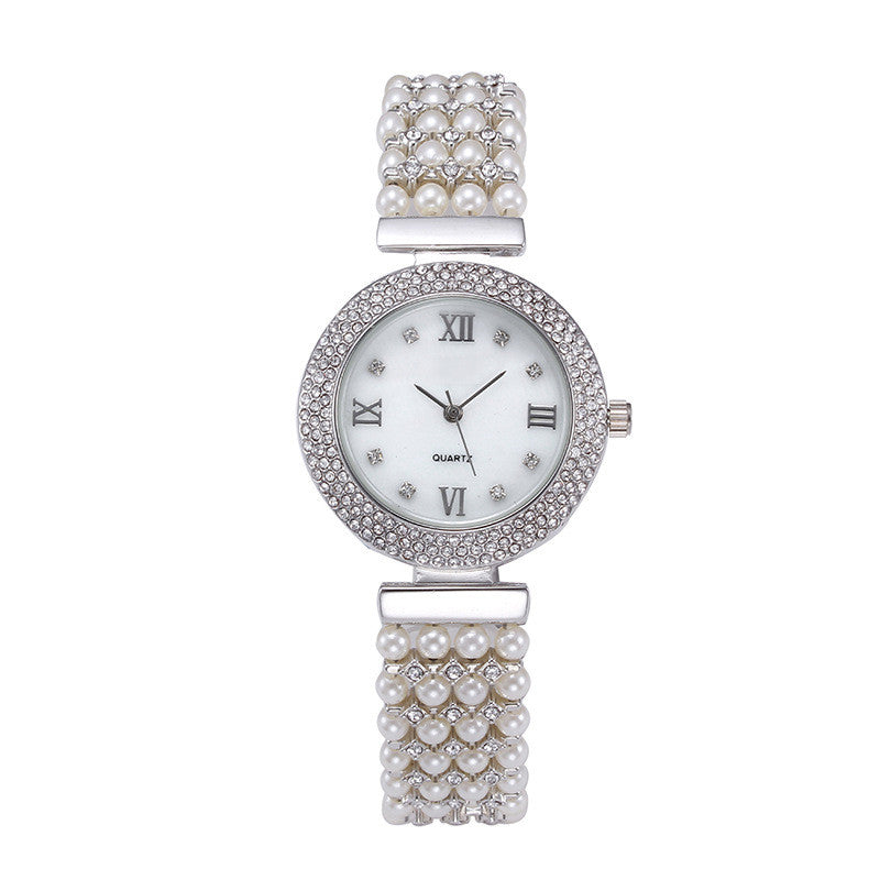 Women's Fashion Pearl Quartz Watch With Diamonds - Premium Dames Horloges from My Store - Just €52.85! Shop now at KIYOO Royal Brand