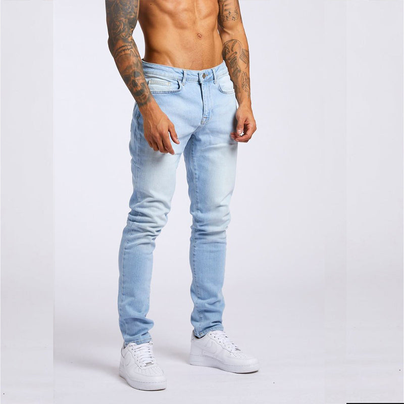 Men's Fashion Casual Slim Fit High Waist Jeans - Premium Jeans from My Store - Just €40.36! Shop now at KIYOO Royal Brand