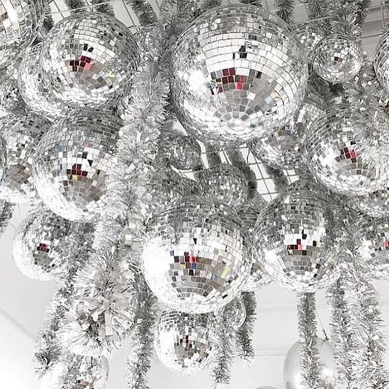 Silver Disco Balloons