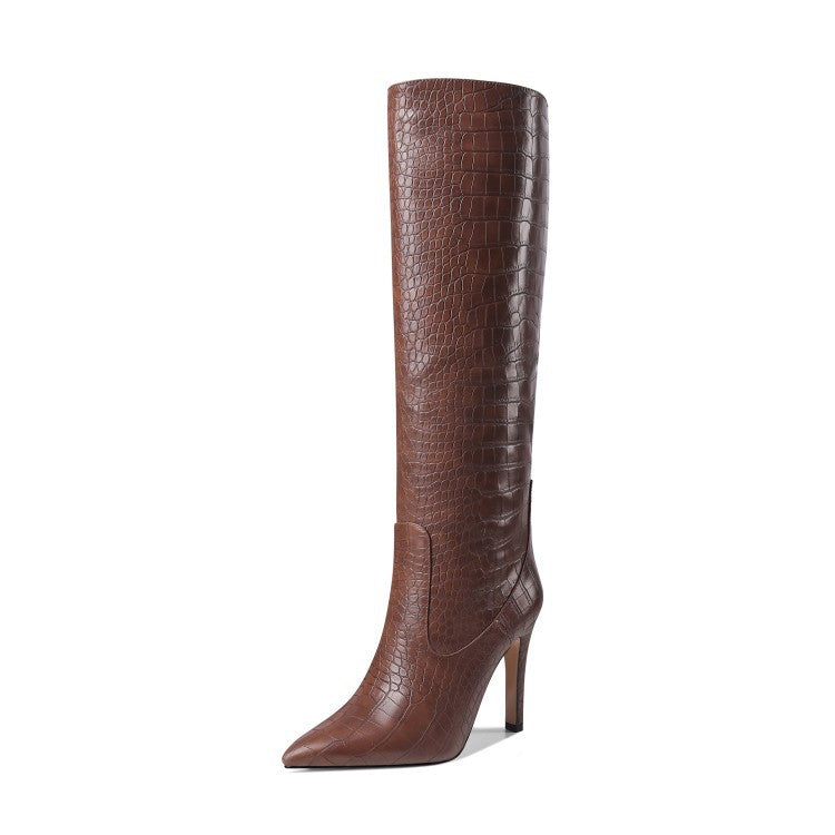 Women's Pointed Toe Stiletto Thigh Boots - Premium Dames laarzen from My Store - Just €117.73! Shop now at KIYOO Royal Brand