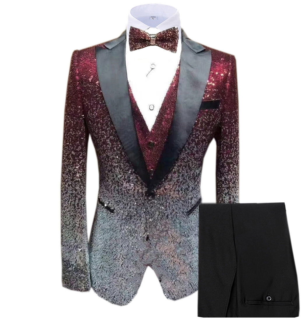 Three-piece Stage Suit For Men - Premium Pakken & Stropdassen from My Store - Just €330.36! Shop now at KIYOO Royal Brand