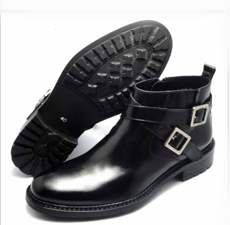 Men's British Buckle High-top Leather Shoes - Premium Boots from My Store - Just €229.85! Shop now at KIYOO Royal Brand