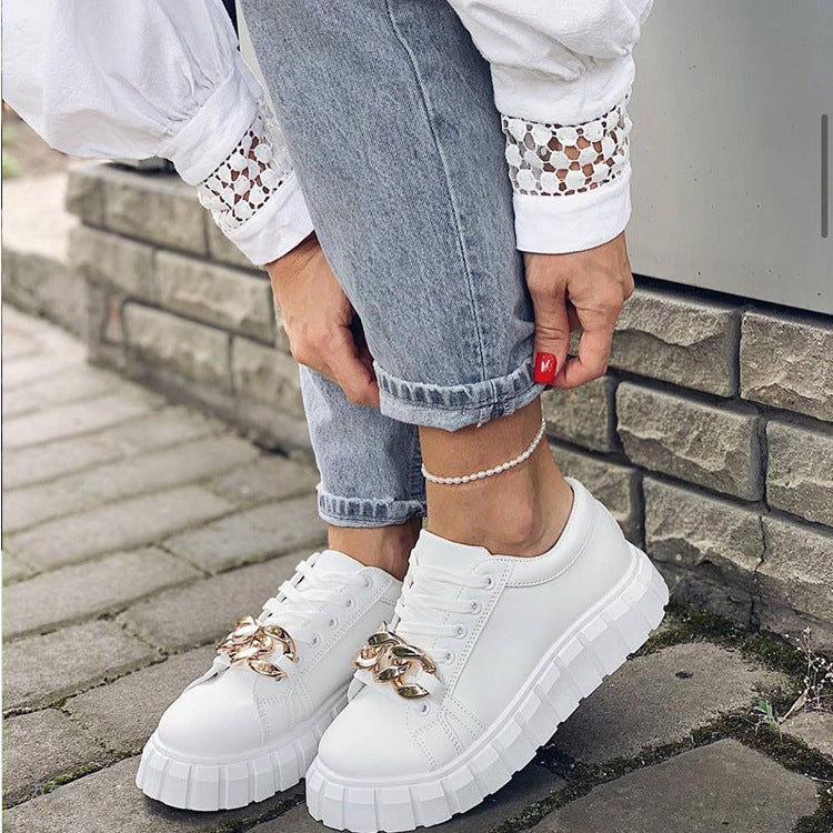 Low-Top Flat Casual Sneakers - Premium Dames sportschoenen from My Store - Just €43.27! Shop now at KIYOO Royal Brand