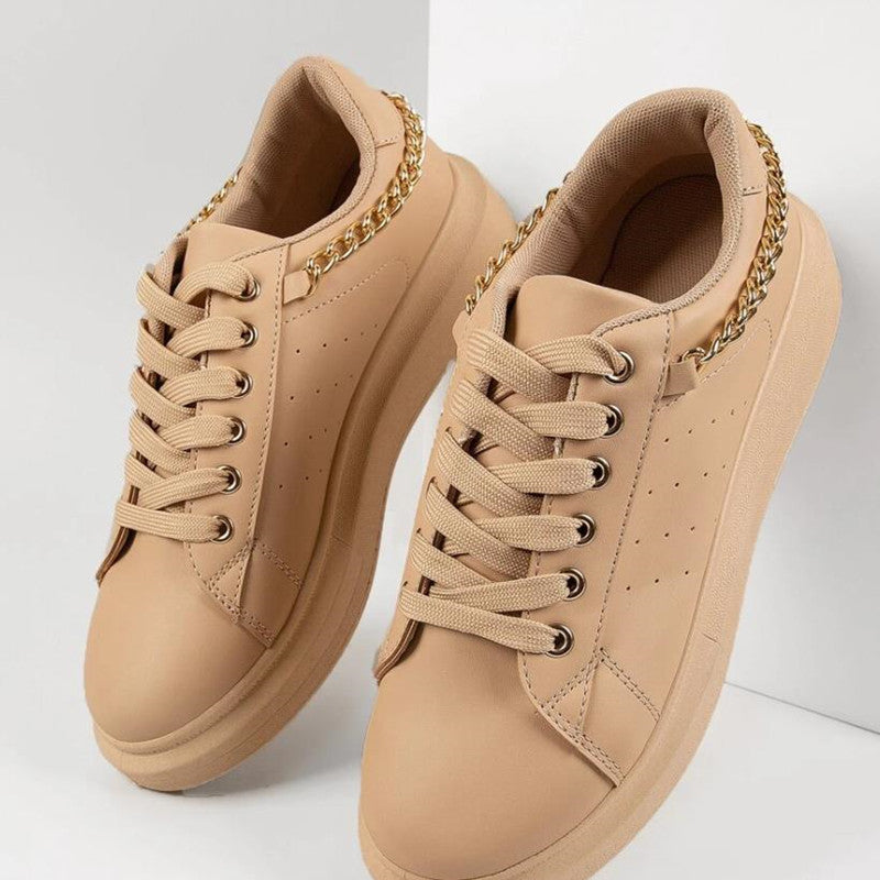 Women's Thick Sole Metal Chain Casual Sports Sneakers - Premium Dames sportschoenen from My Store - Just €39.42! Shop now at KIYOO Royal Brand