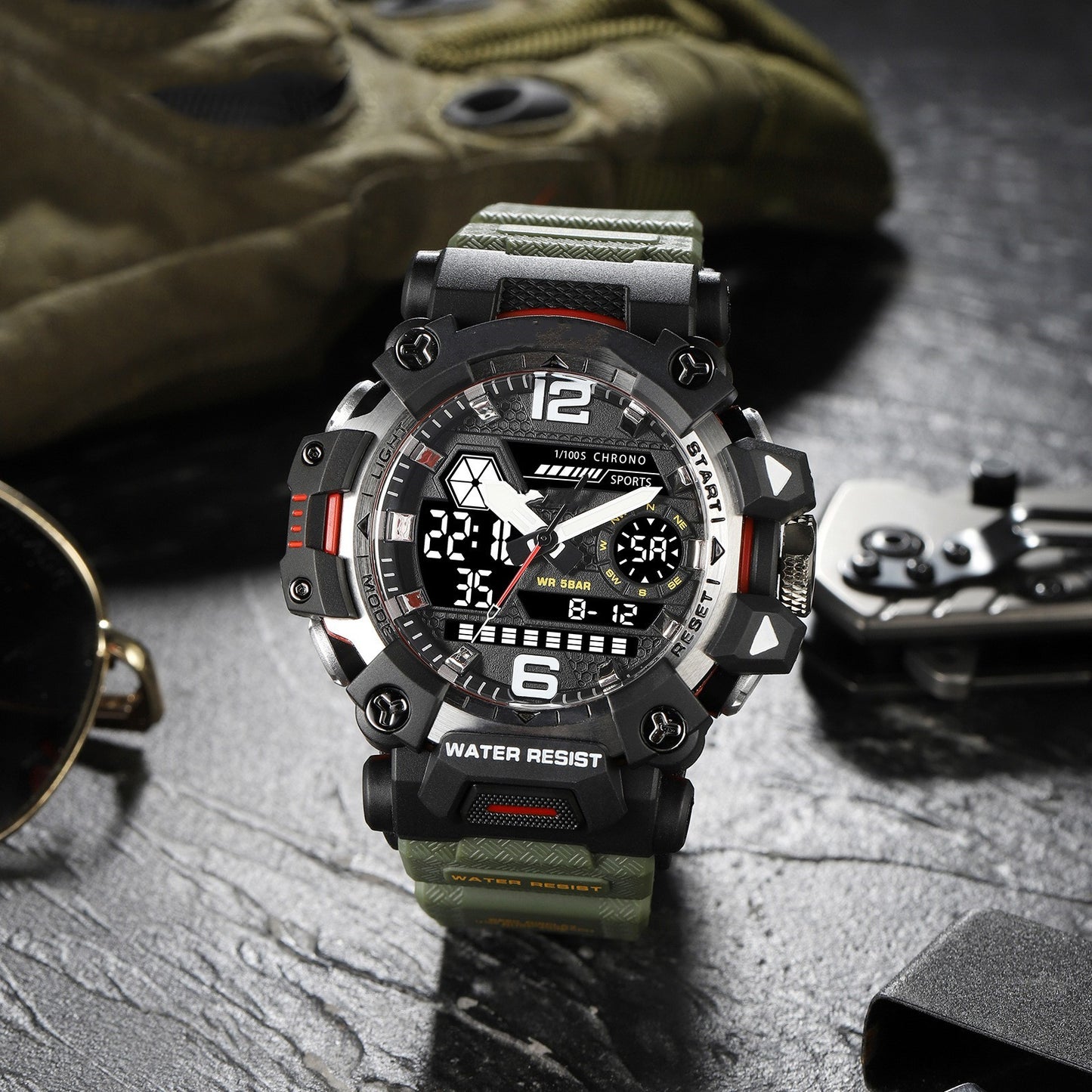 Men's Luminous Waterproof Outdoor Electronic Watch