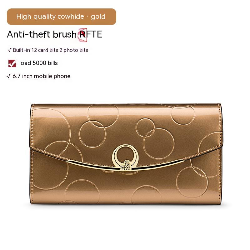 Women's Real Leather Long Large Capacity Wallet Clutch Bag - Premium Portemennees from My Store - Just €44.96! Shop now at KIYOO Royal Brand